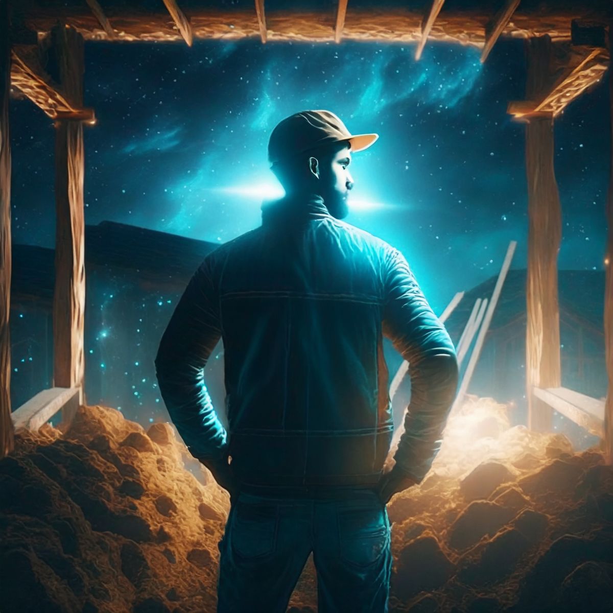 Harrison Wilde, construction contractor and friend of Josh Bach. Image created by Adobe Firefly.
